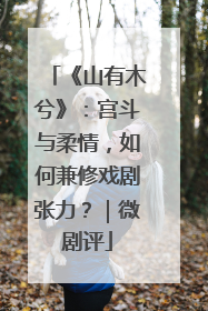 《山有木兮》：宫斗与柔情，如何兼修戏剧张力？｜微剧评