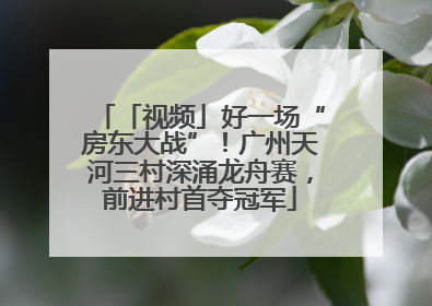 「视频」好一场“房东大战”！广州天河三村深涌龙舟赛，前进村首夺冠军