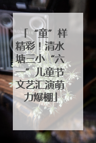 “童”样精彩！清水塘三小“六一”儿童节文艺汇演萌力爆棚