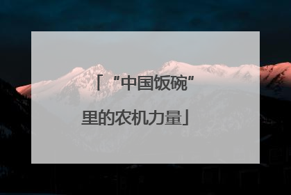 “中国饭碗”里的农机力量