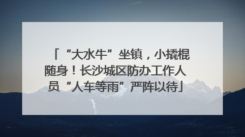 “大水牛”坐镇，小撬棍随身！长沙城区防办工作人员“人车等雨”严阵以待