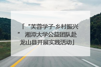 “芙蓉学子·乡村振兴” 湘潭大学公益团队赴龙山县开展实践活动