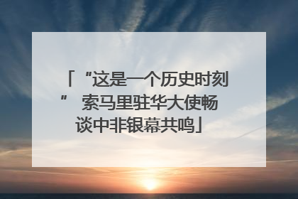 “这是一个历史时刻” 索马里驻华大使畅谈中非银幕共鸣