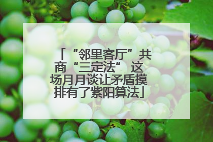 “邻里客厅”共商“三定法” 这场月月谈让矛盾摸排有了紫阳算法