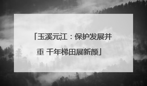 玉溪元江：保护发展并重 千年梯田展新颜