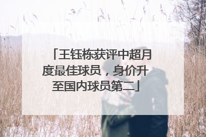 王钰栋获评中超月度最佳球员，身价升至国内球员第二