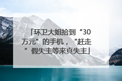 环卫大姐拾到“30万元”的手机，“赶走”假失主等来真失主