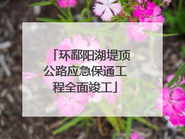 环鄱阳湖堤顶公路应急保通工程全面竣工