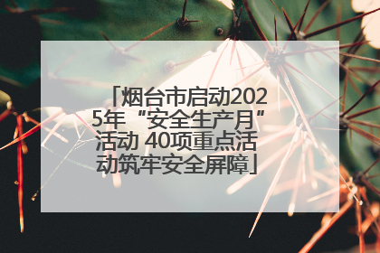 烟台市启动2025年“安全生产月”活动 40项重点活动筑牢安全屏障