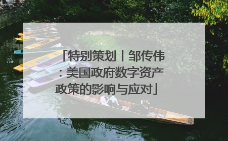 特别策划丨邹传伟：美国政府数字资产政策的影响与应对