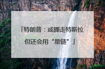 特朗普：或挪走特斯拉 但还会用“星链”
