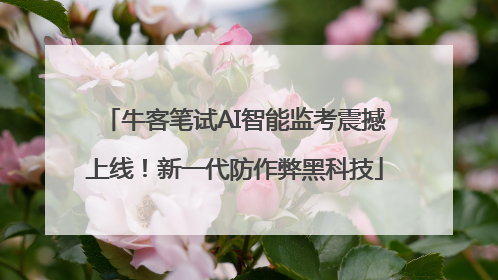 牛客笔试AI智能监考震撼上线！新一代防作弊黑科技