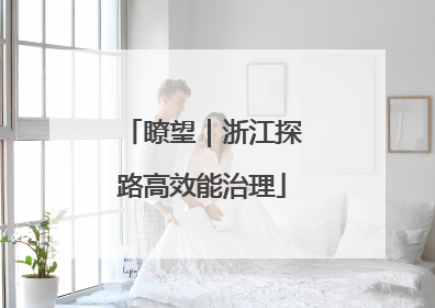 瞭望｜浙江探路高效能治理