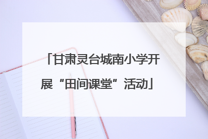 甘肃灵台城南小学开展“田间课堂”活动