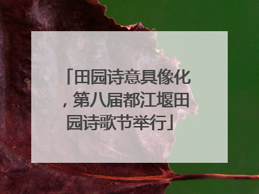 田园诗意具像化，第八届都江堰田园诗歌节举行