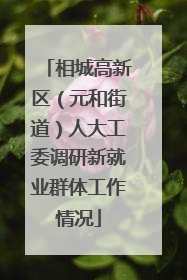 相城高新区（元和街道）人大工委调研新就业群体工作情况