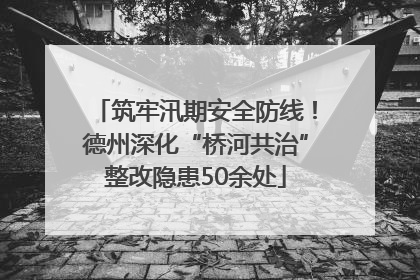 筑牢汛期安全防线！德州深化“桥河共治”整改隐患50余处
