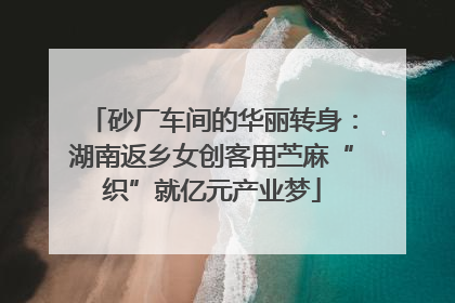 砂厂车间的华丽转身：湖南返乡女创客用苎麻“织”就亿元产业梦