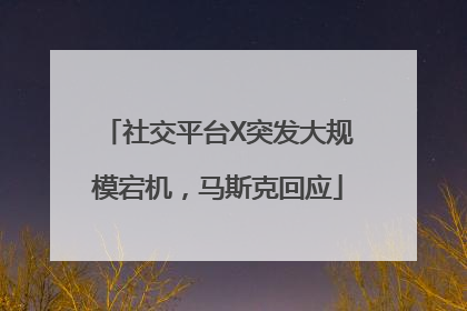 社交平台X突发大规模宕机，马斯克回应