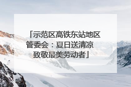 示范区高铁东站地区管委会：夏日送清凉 致敬最美劳动者