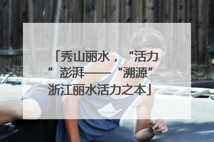 秀山丽水，“活力”澎湃——“溯源”浙江丽水活力之本