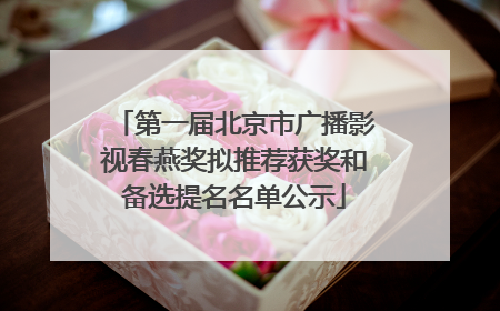 第一届北京市广播影视春燕奖拟推荐获奖和备选提名名单公示