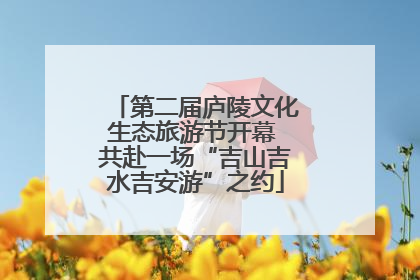 第二届庐陵文化生态旅游节开幕 共赴一场“吉山吉水吉安游”之约