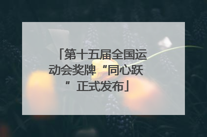 第十五届全国运动会奖牌“同心跃”正式发布