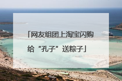 网友组团上淘宝闪购给“孔子”送粽子
