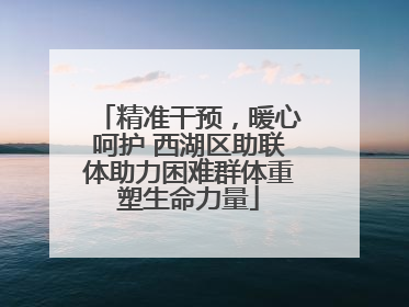精准干预，暖心呵护 西湖区助联体助力困难群体重塑生命力量