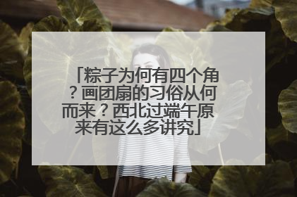 粽子为何有四个角？画团扇的习俗从何而来？西北过端午原来有这么多讲究