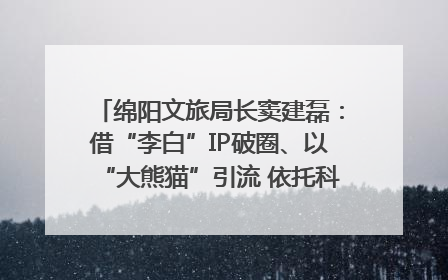 绵阳文旅局长窦建磊：借“李白”IP破圈、以“大熊猫”引流 依托科技优势绽放城市文旅魅力｜文旅局长说