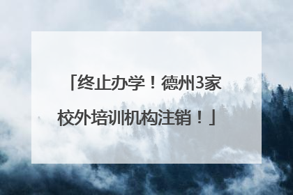 终止办学！德州3家校外培训机构注销！