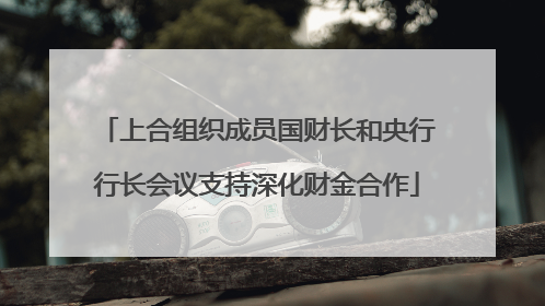 上合组织成员国财长和央行行长会议支持深化财金合作