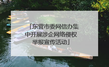 东营市委网信办集中开展涉企网络侵权举报宣传活动