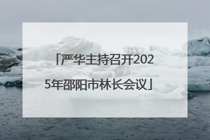 严华主持召开2025年邵阳市林长会议
