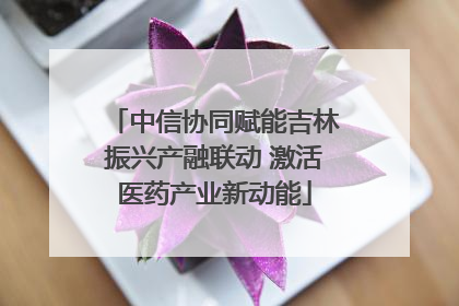 中信协同赋能吉林振兴产融联动 激活医药产业新动能