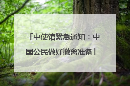 中使馆紧急通知：中国公民做好撤离准备