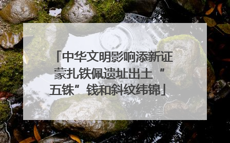 中华文明影响添新证 蒙扎铁佩遗址出土“五铢”钱和斜纹纬锦