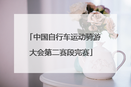 中国自行车运动骑游大会第二赛段完赛