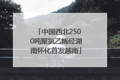 中国西北2500吨聚氯乙烯经湖南怀化首发越南