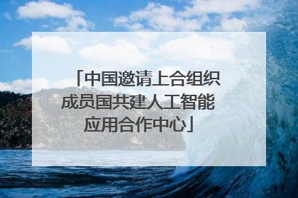 中国邀请上合组织成员国共建人工智能应用合作中心