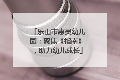 乐山市惠灵幼儿园：聚焦《指南》，助力幼儿成长