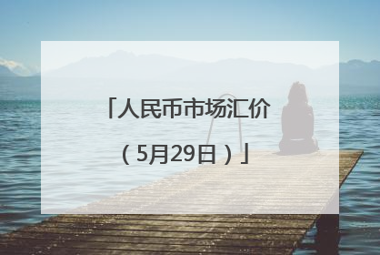 人民币市场汇价（5月29日）