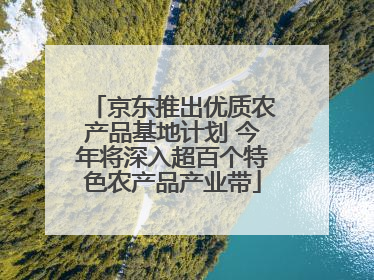 京东推出优质农产品基地计划 今年将深入超百个特色农产品产业带