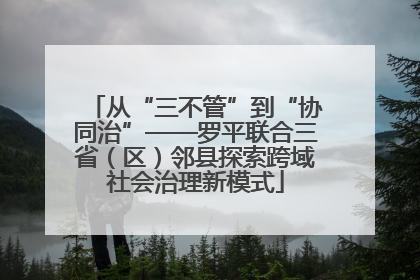 从“三不管”到“协同治”——罗平联合三省（区）邻县探索跨域社会治理新模式