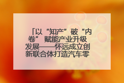 以“知产”破“内卷” 赋能产业升级发展——怀远成立创新联合体打造汽车零部件产业新高地