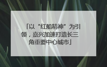 以“红船精神”为引领，嘉兴加速打造长三角重要中心城市