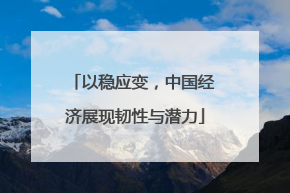 以稳应变，中国经济展现韧性与潜力