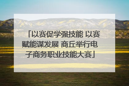 以赛促学强技能 以赛赋能谋发展 商丘举行电子商务职业技能大赛